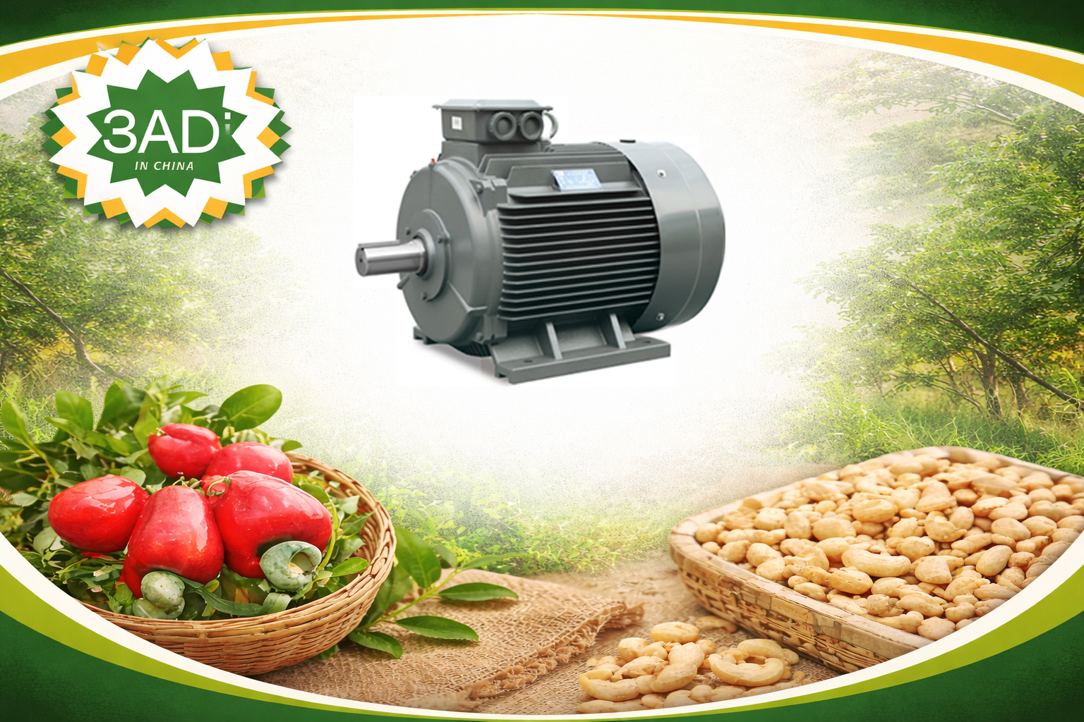 Cashew Processing Motors (Fan, Separator & Roaster)